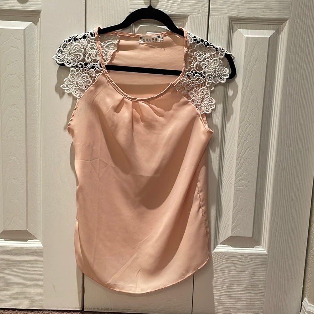 Light pink soft sheer shirt